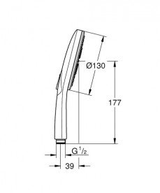 Душевая лейка Grohe Rainshower Smartactive 130 3-режимная теплый закат матовый 26574DL0