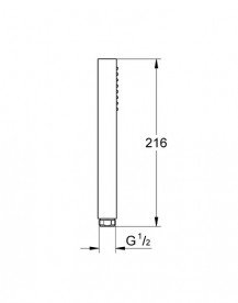 Душова лійка Grohe Vitalio Joy Cube Stick 1-режимна хром 26392000