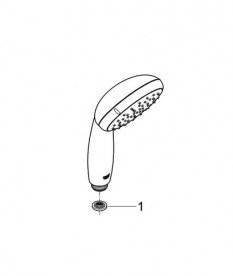 Душова лійка Grohe QuickFix Vitalio Go 100 1-режимна хром 26189000