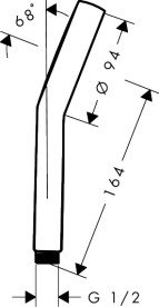 Душевая лейка Hansgrohe Activera Select S 95 1-режимная EcoSmart+ хром 28032000