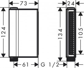 Душова лійка Hansgrohe Axor One 2jet хром 45720000