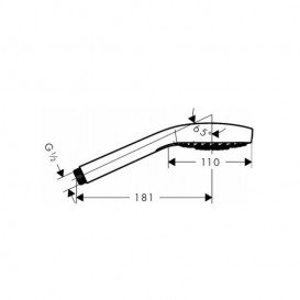 Душова лійка Hansgrohe MySelect E Vario EcoSmart 3 типи струменя хром 26674400