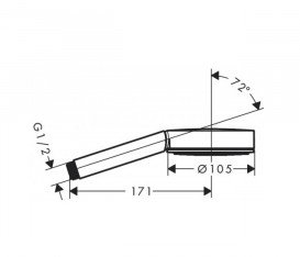 Душова лійка Hansgrohe Pulsify 10,5 см 1-режимна чорний матовий 24120670