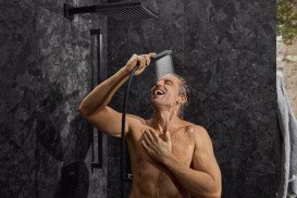 Душова лійка Hansgrohe Pulsify E 100 1jet EcoSmart матовий чорний 24320670