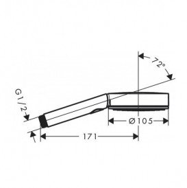 Душевая лейка Hansgrohe Pulsify Select Relaxation 10,5 см 3-режимная черный матовый 24110670
