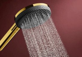 Душова лійка Hansgrohe Raindance Alive Select S 125 3-режимна золото 24500990