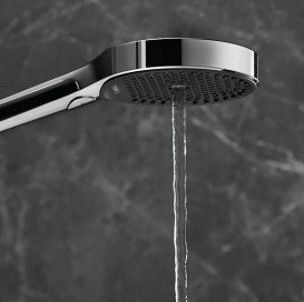 Душова лійка Hansgrohe Rainfinity 130 3-режимна EcoSmart+ хром 26862000