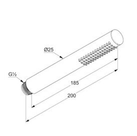 Душевая лейка Kludi Nova Fonte 1-режимная черный матовый 391203900