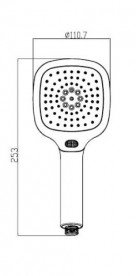 Душевая лейка Koller Pool пластик хром 3 режима SH518