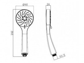 Душова лійка Koller Pool пластик хром 3 режиму SH515