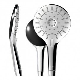 Душова лійка Laufen MyTwin ⌀120 мм 3 режими з RubiClean та Ecochoice хром/чорний H3619820743711