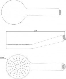 Душова лійка Ravak Flat S 960.00 пластик хром X07P343