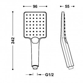 Душова лійка Tres Eco-Drop 96x110 мм 3 режими АБС-пластик рожеве матове золото 29963113OPM