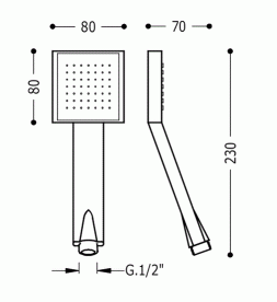 Душевая лейка Tres Loft с антиизвестковым покрытием хром 134612