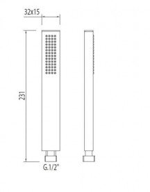 Душевая лейка Tres Slim-Tres с антиизвестковым покрытием ручная белый матовый 20263901BM