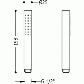 Душевая лейка Tres Tub с антиизвестковым покрытием черный матовый 03411601NM