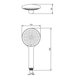 Душова лійка Villeroy & Boch Universal Showers Ø110 мм пластик хром TVS00002200061