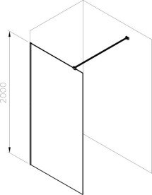 Душова нерухома стінка Ravak Walk-In Air Wall 90 полірований алюмінієвий скло transparent GW9W70C00Z1C