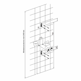 Душова панель Primera Intera настінна шліфований нікель 4850019