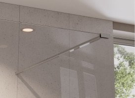 Душова перегородка Besco Aveo Due Walk in 120х195 см профіль хром/прозоре скло AVD-120-195C