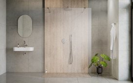 Душова перегородка Besco Aveo Due Walk-In 100х195 см глянцевий хром/прозоре скло AVD-100-195C