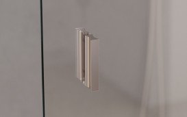 Душевая перегородка Besco Vayo Walk-In 100х200 см раздвижная глянцевый хром/прозрачное стекло VY-100-200C