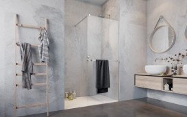 Душова перегородка Radaway Modo New II з держателем рушника 100х200 см хром/прозоре скло 389104-01-01W