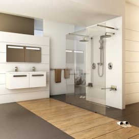 Душевая перегородка Ravak Walk-In Free 140 профиль полированный алюминий стекло transparent GW9FM0C0SZ1