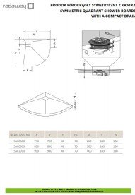 Душевая плита Radaway RadаDrain с компактным желобом 790x790 мм 5AK0808
