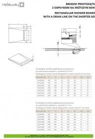 Душевая плита Radaway RadаDrain с линейным желобом 1090x890 мм 5DLB1109B