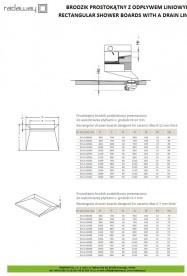 Душевая плита Radaway RadаDrain с линейным желобом 1690x890 мм 5DLA1709B