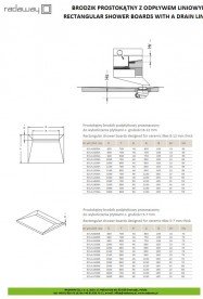 Душевая плита Radaway RadаDrain с линейным желобом 990x890 мм 5DLA1009B