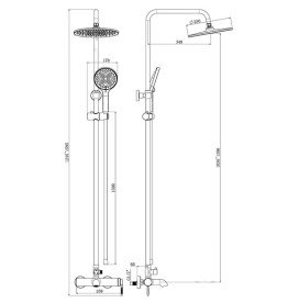 Душевая система Аквародос Madrid со смесителем хром АР000110521