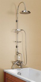 Душова система Burlington з двохвентильні змішувачем верхнім і ручним душем H196-CL CHR