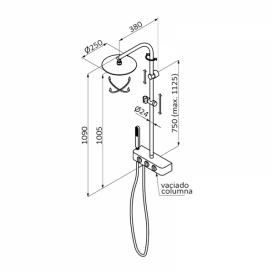 Душевая система GRB Despertar Balnea термостатическая хром/белый 85460850