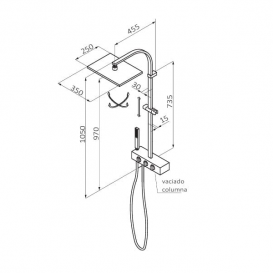 Душова система GRB Kala термостатична зі стійкою хром/білий 60460600
