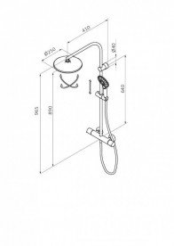 Душевая система GRB Time Black хром 47425472