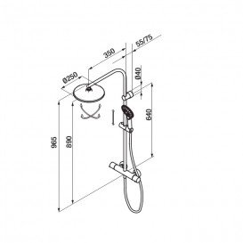 Душова система GRB Time з термостатом хром 47432470