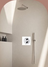 Душова система GRB Time з термостатом верхнім та ручним душем хром 07047010
