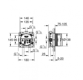 Душевая система Grohe Eurosmart Cosmopolitan хром UA26415SC4