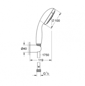Душевая система Grohe Eurosmart Cosmopolitan хром UA26415SC4