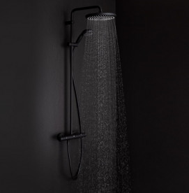 Душева система Grohe Vitalio Start 250 із термостатом чорний матовий 266772430