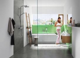 Душевая система Hansgrohe коллекция Crometta S Showerpipe EcoSmart 240 1jet с термостатом хром 27268000
