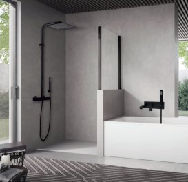 Душова стійка Paffoni Elle з термостатом чорний матовий ZCOL 664 NO