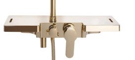 Душова система Rea Bravo із змішувачем золото REA-P4120
