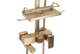 Душова система Rea Jack із змішувачем матове золото REA-P7050