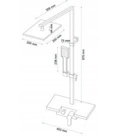 Душова система Rea Lucas зі змішувачем хром REA-P0221