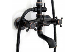 Душова система Rea Retro із змішувачем чорний REA-P2366