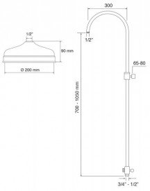 Душевая система RESP CAESAR с ручным душем хром 150.378.313 CR