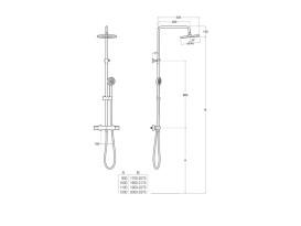 Душова система Roca Victoria T-Basic з термостатом хром A5A2F18C00